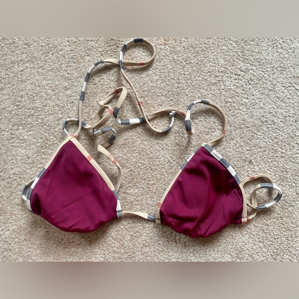 Vintage Burberry Bikini Top M